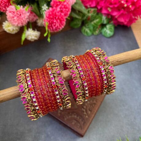 The Regal Ruby and Kundan Bridal Chura