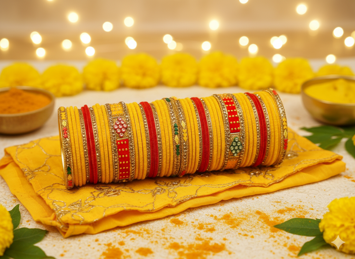 Bridal Haldi Ceremony Bangle Set
