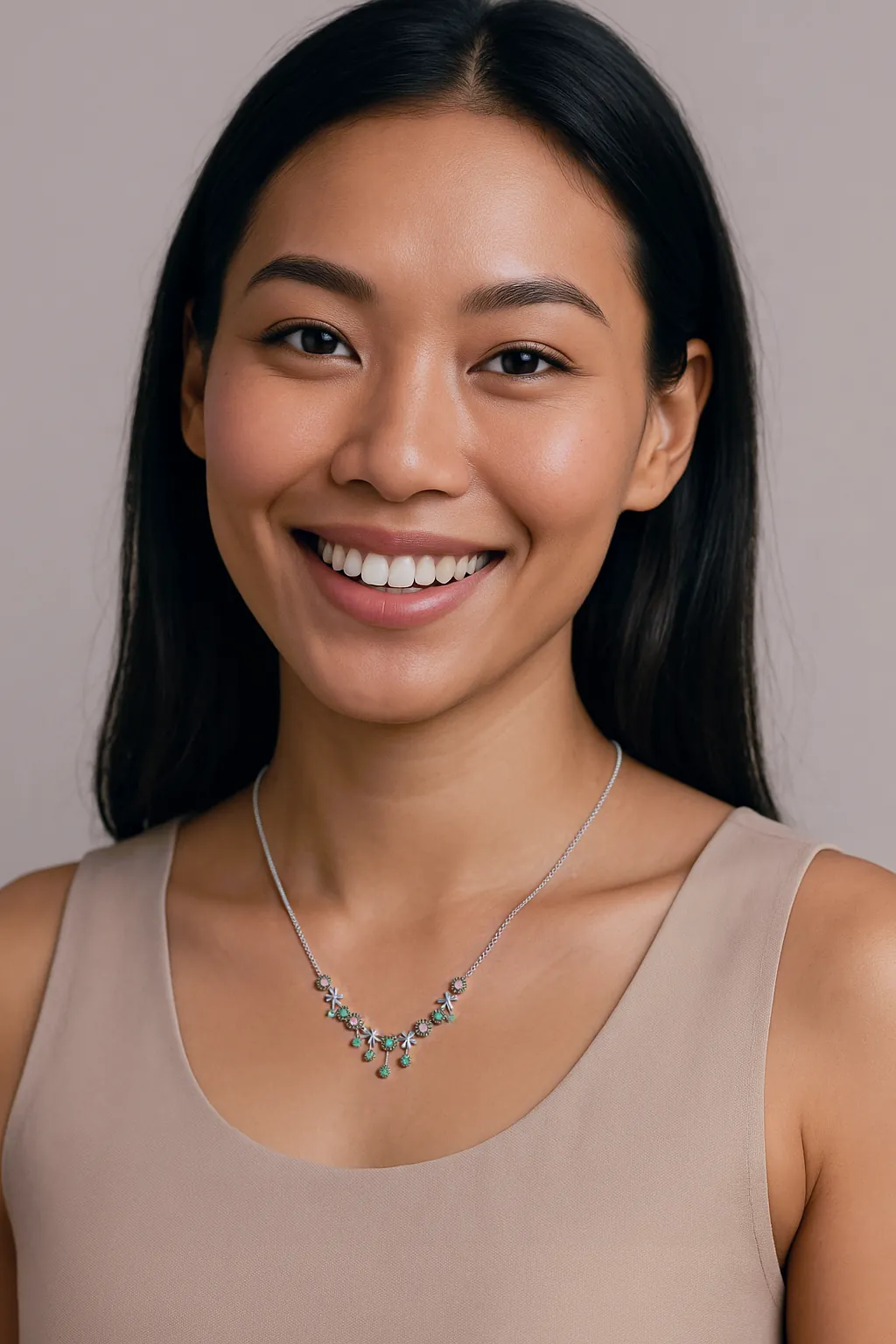 Bohemian Gemstone Droplet Necklace