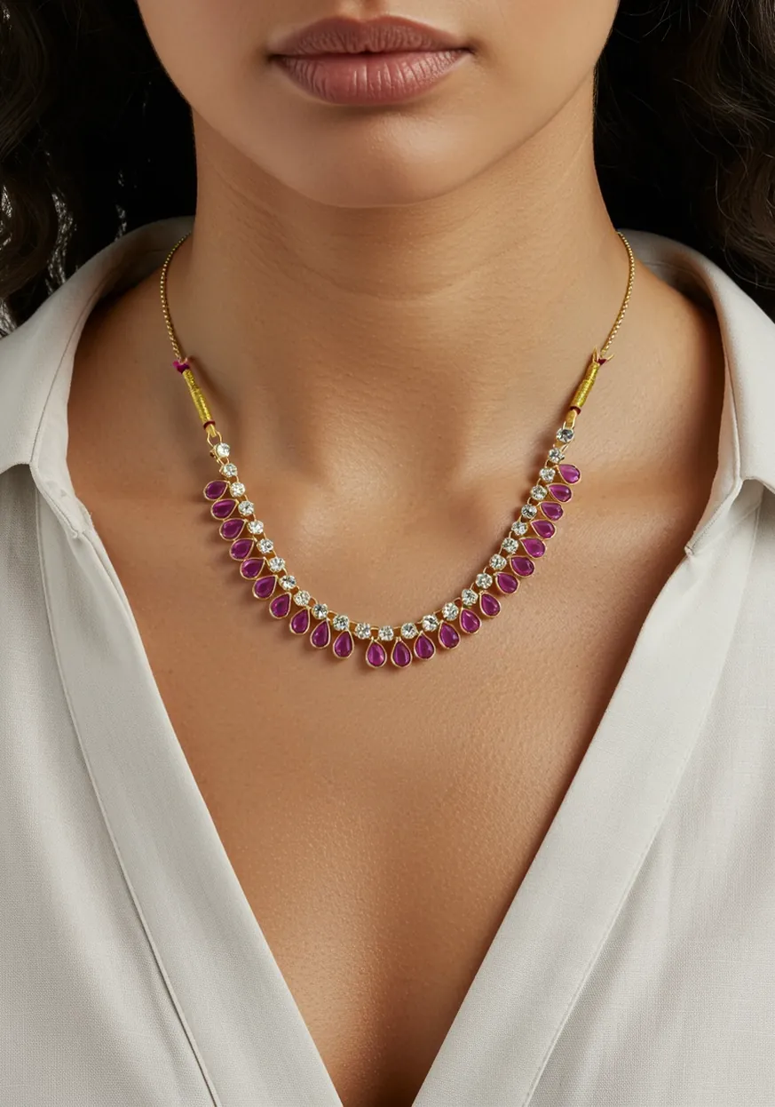 Dazzling Crystal Flower Necklace